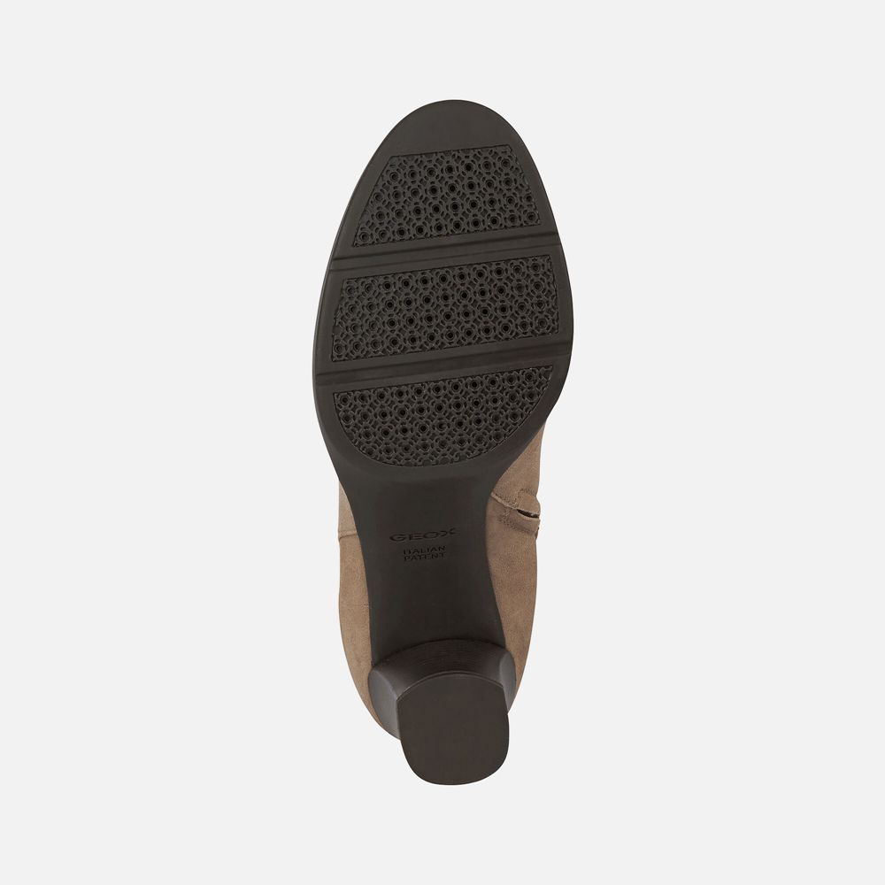 Botins Geox Senhora Bege Escuro - Anylla - ZNMVB2659